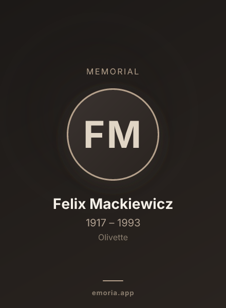 Memorial portrait of Felix Mackiewicz