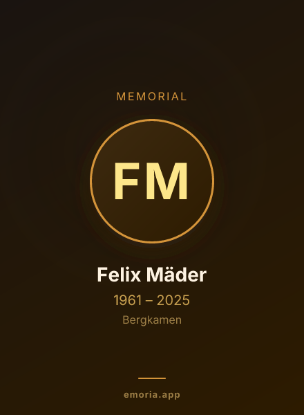 Memorial portrait of Felix Mäder