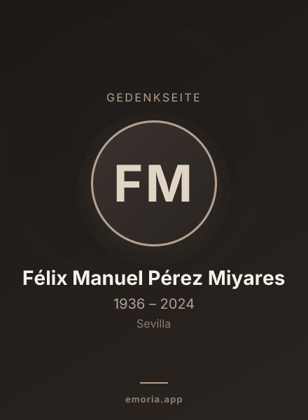 Gedenkportrait von Félix Manuel Pérez Miyares