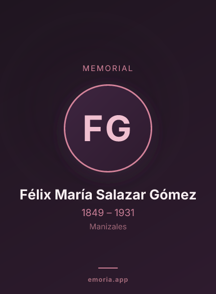 Memorial portrait of Félix María Salazar Gómez