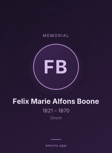 Memorial portrait of Felix Marie Alfons Boone