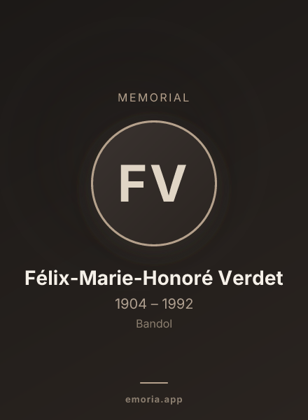 Memorial portrait of Félix-Marie-Honoré Verdet