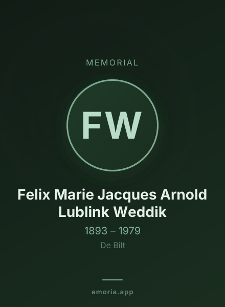 Memorial portrait of Felix Marie Jacques Arnold Lublink Weddik