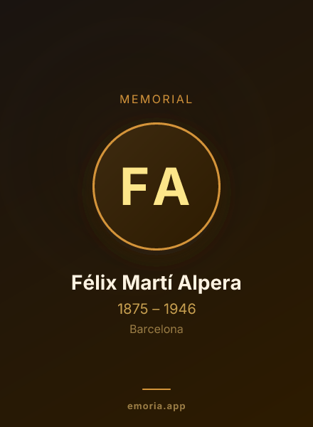 Memorial portrait of Félix Martí Alpera