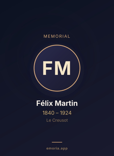 Memorial portrait of Félix Martin