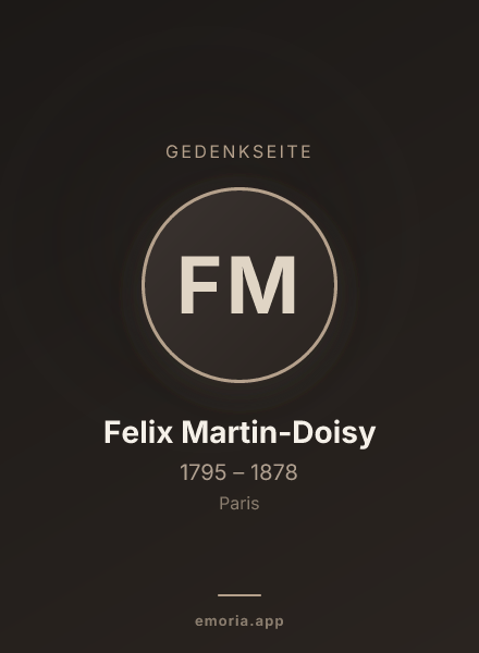 Gedenkportrait von Felix Martin-Doisy