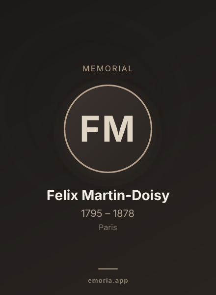 Memorial portrait of Felix Martin-Doisy