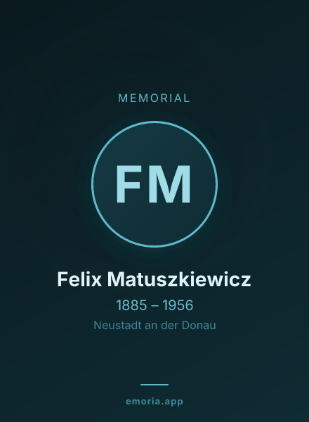 Memorial portrait of Felix Matuszkiewicz