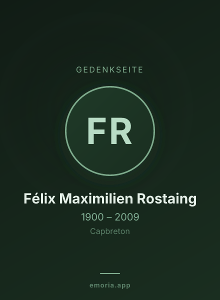 Gedenkportrait von Félix Maximilien Rostaing