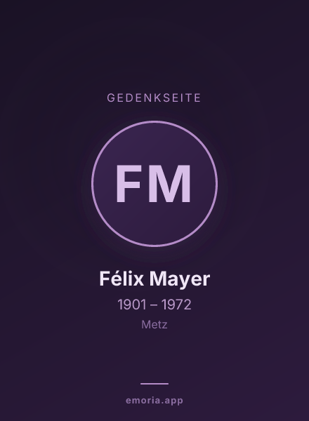 Gedenkportrait von Félix Mayer
