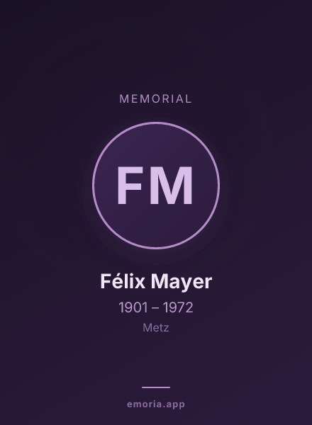 Memorial portrait of Félix Mayer
