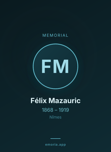 Memorial portrait of Félix Mazauric