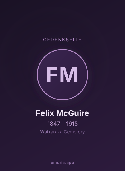 Gedenkportrait von Felix McGuire