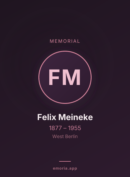 Memorial portrait of Felix Meineke