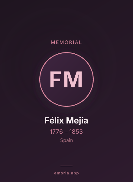 Memorial portrait of Félix Mejía