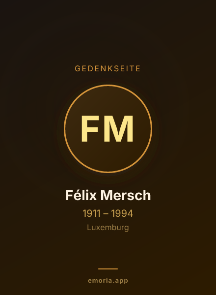 Gedenkportrait von Félix Mersch