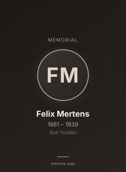 Memorial portrait of Felix Mertens