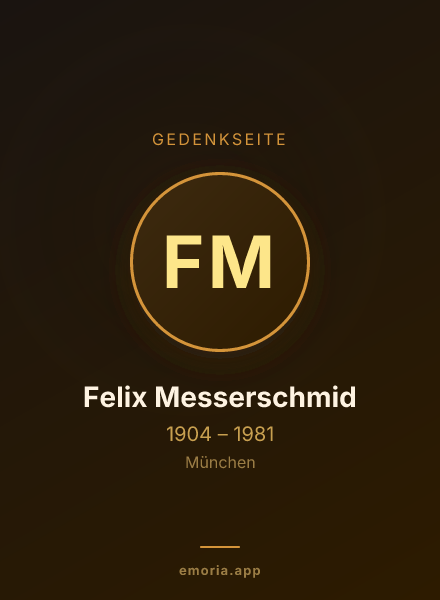 Gedenkportrait von Felix Messerschmid