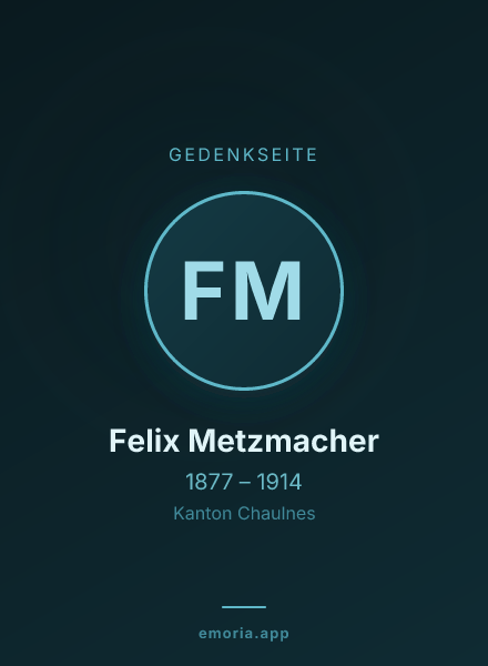 Gedenkportrait von Felix Metzmacher