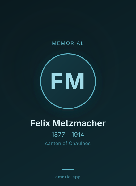 Memorial portrait of Felix Metzmacher