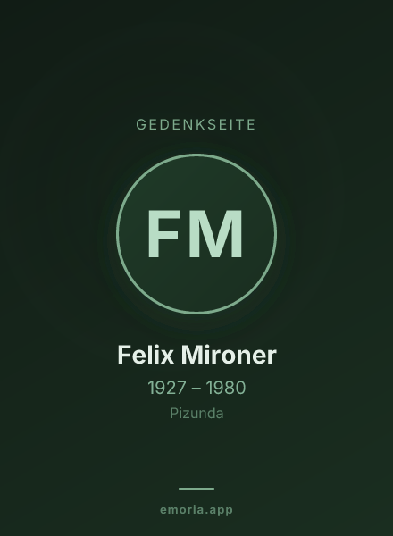 Gedenkportrait von Felix Mironer