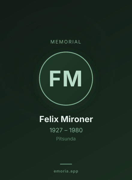 Memorial portrait of Felix Mironer