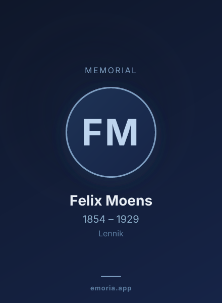 Memorial portrait of Felix Moens