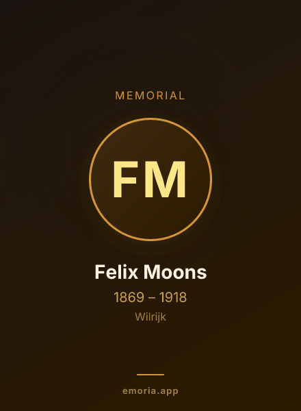 Memorial portrait of Felix Moons