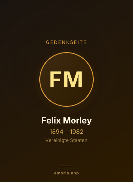 Gedenkportrait von Felix Morley