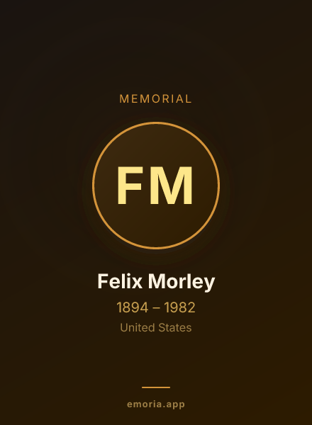 Memorial portrait of Felix Morley