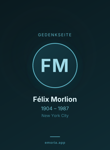 Gedenkportrait von Félix Morlion