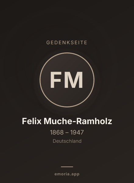 Gedenkportrait von Felix Muche-Ramholz