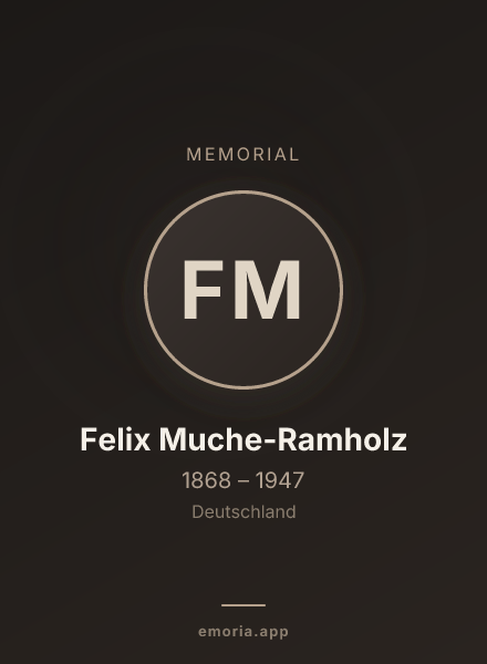 Memorial portrait of Felix Muche-Ramholz