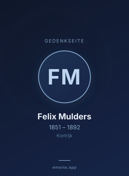 Gedenkportrait von Felix Mulders