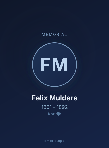 Memorial portrait of Felix Mulders
