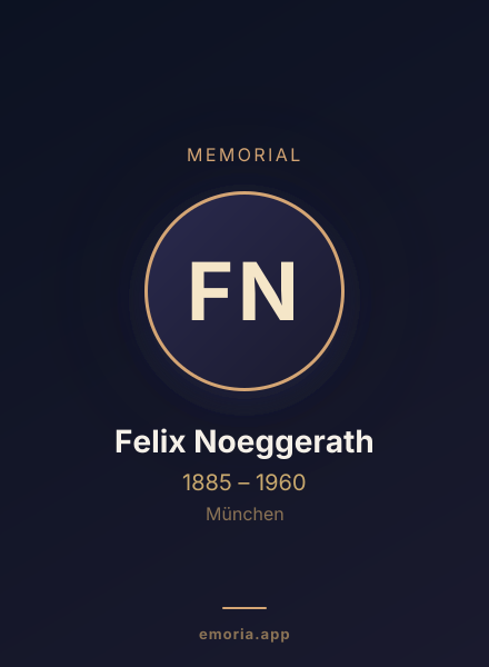 Memorial portrait of Felix Noeggerath