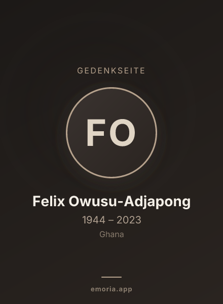 Gedenkportrait von Felix Owusu-Adjapong