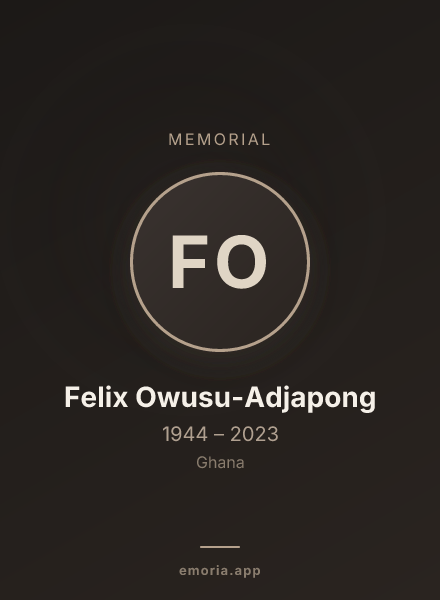 Memorial portrait of Felix Owusu-Adjapong
