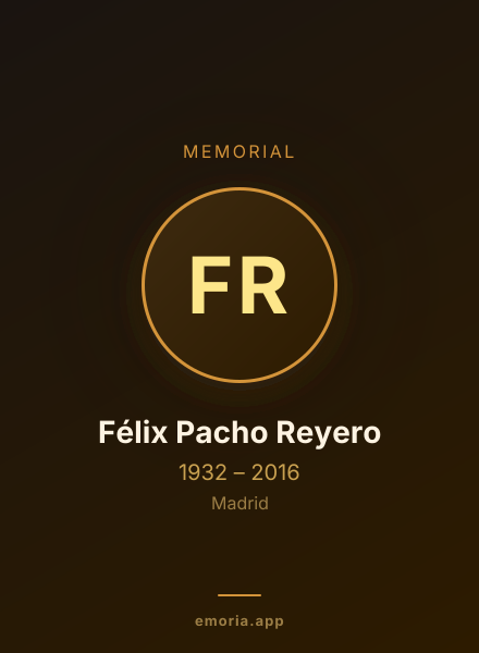 Memorial portrait of Félix Pacho Reyero