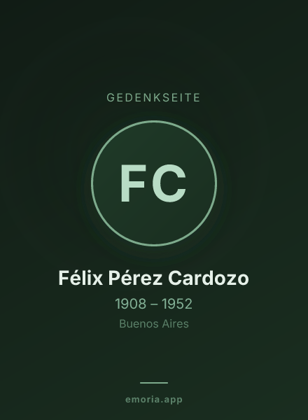 Gedenkportrait von Félix Pérez Cardozo