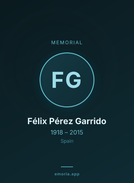 Memorial portrait of Félix Pérez Garrido