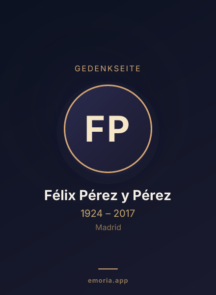 Gedenkportrait von Félix Pérez y Pérez