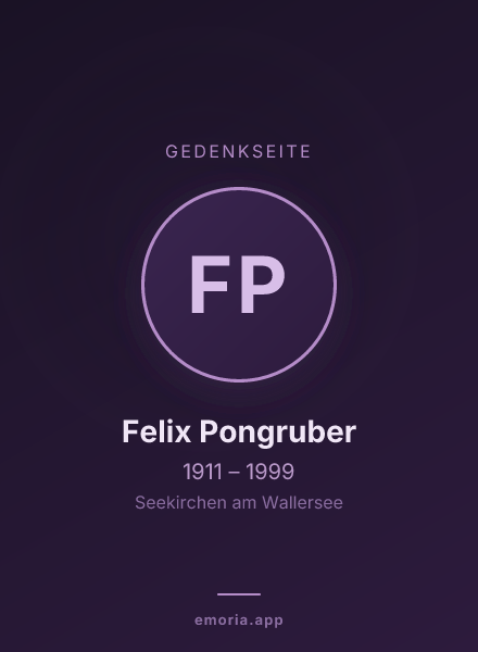 Gedenkportrait von Felix Pongruber