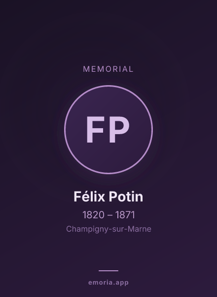 Memorial portrait of Félix Potin