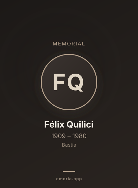 Memorial portrait of Félix Quilici