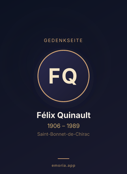 Gedenkportrait von Félix Quinault