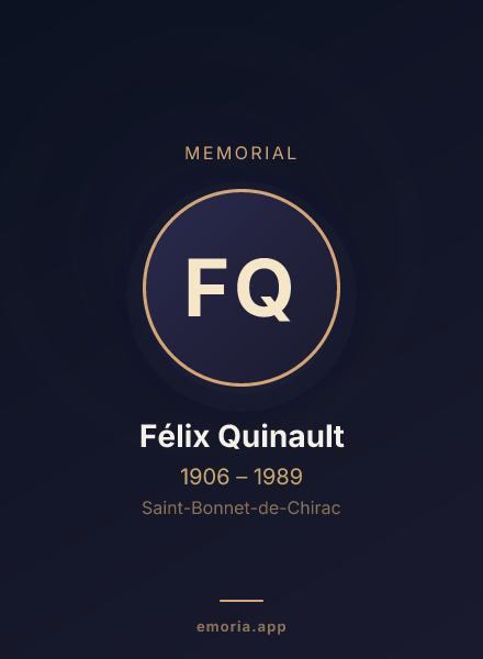 Memorial portrait of Félix Quinault