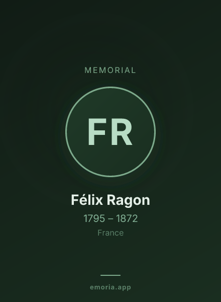 Memorial portrait of Félix Ragon