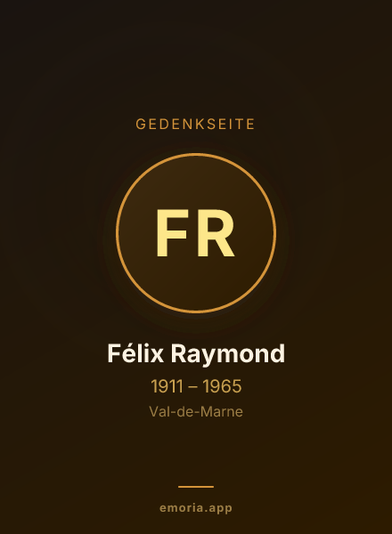 Gedenkportrait von Félix Raymond