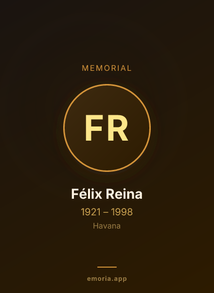 Memorial portrait of Félix Reina